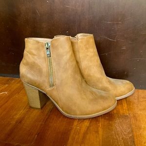 Joe Fresh Tan Heeled Ankle Boots
